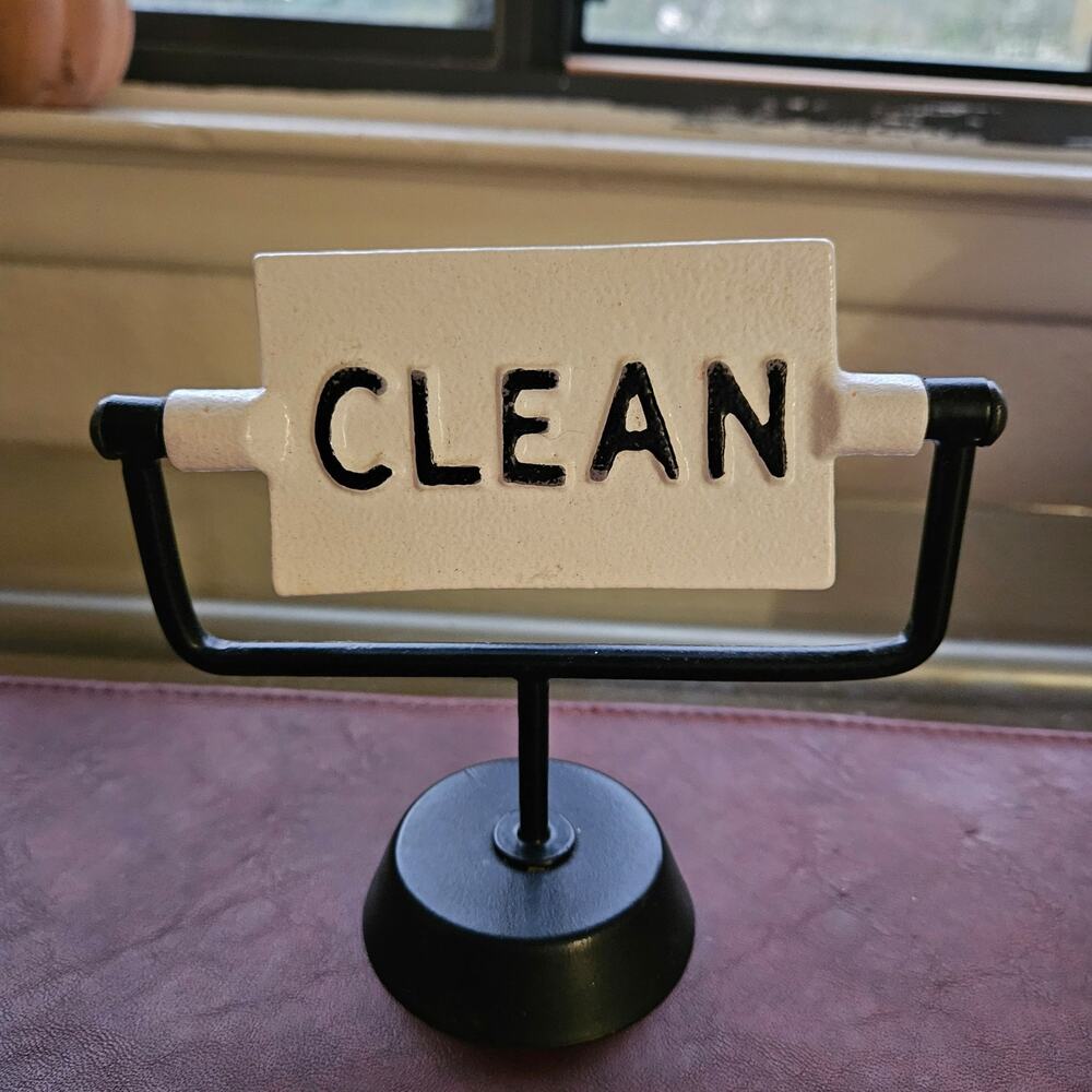 Hearth And Hand Dirty Clean Flip Sign Home Decor Accent